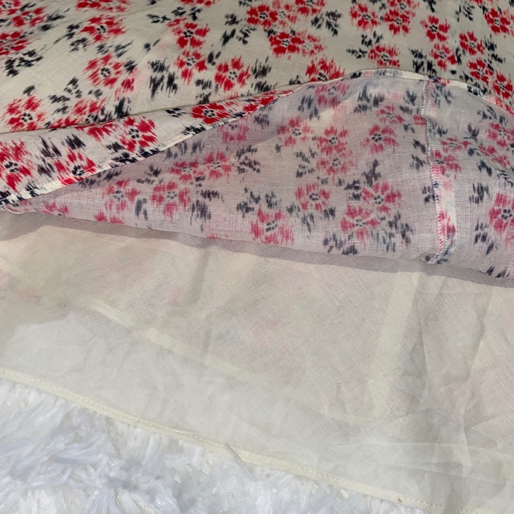 Rebecca Taylor Cotton Floral Print Dress with Cotton Lining Long Sleeve - Picture 4 of 7